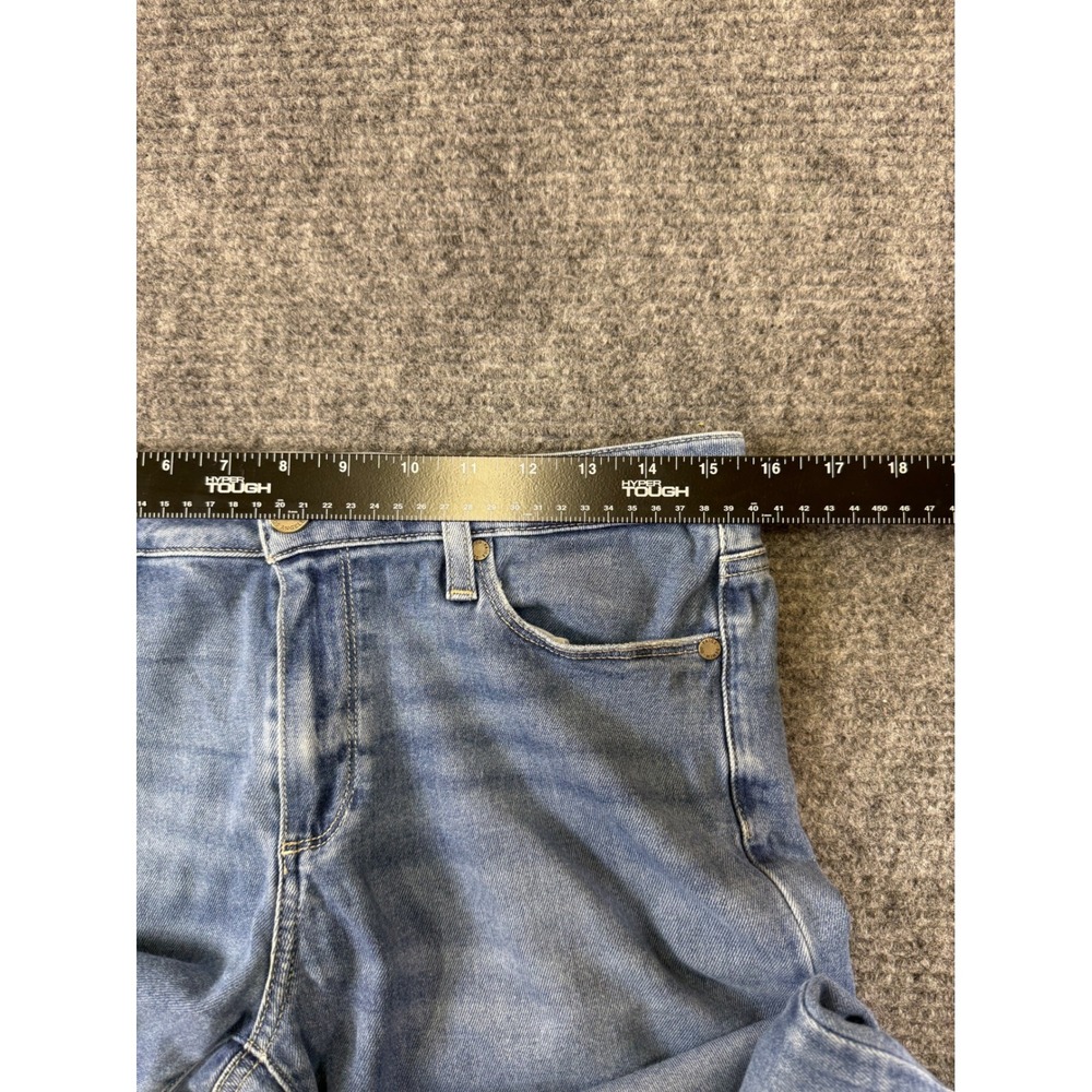 PAIGE Kylie Crop Jeans Light Wash Distressed Frayed Hem Women's Size 30x25 - Picture 9 of 14
